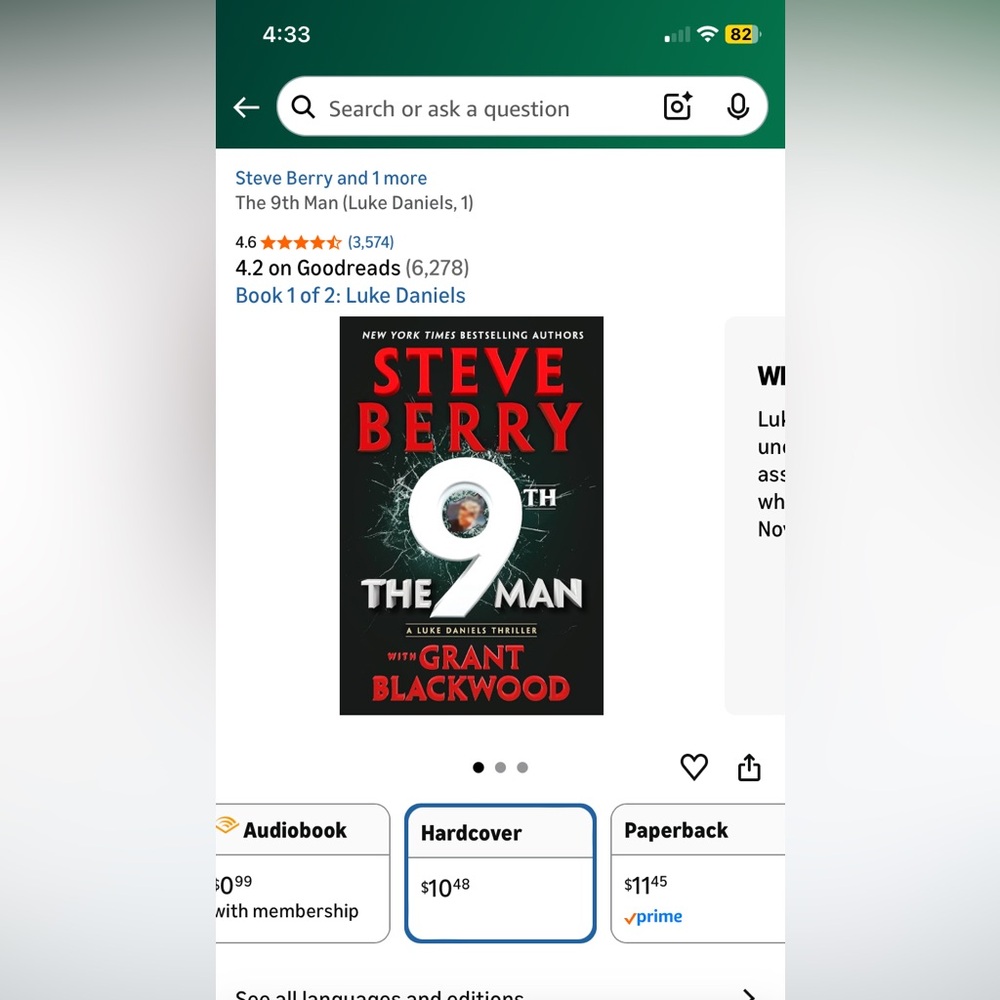 The 9th Man by Steve Berry
